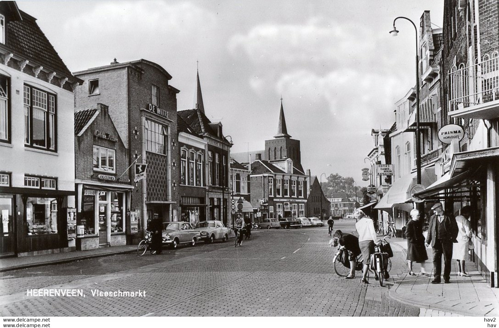 Heerenveen  Vleeschmarkt Auto Kerk WinkelsAM4496 - Heerenveen