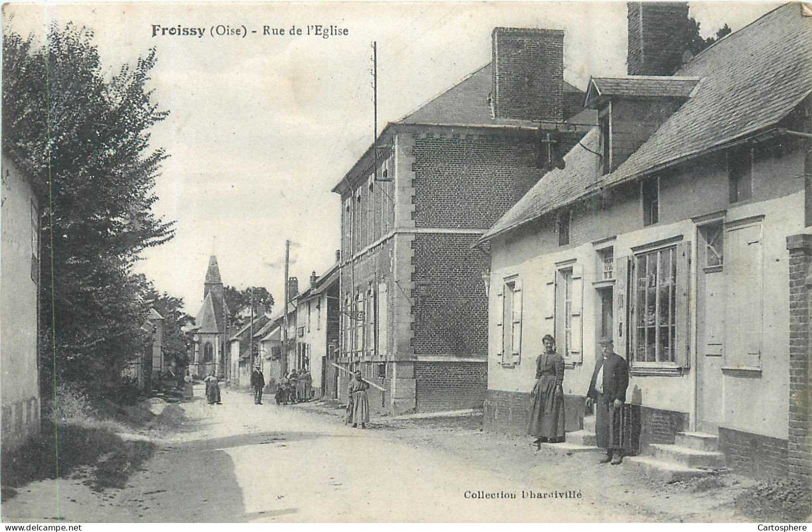 CPA 60 Oise FROISSY Rue De L'Eglise - Froissy