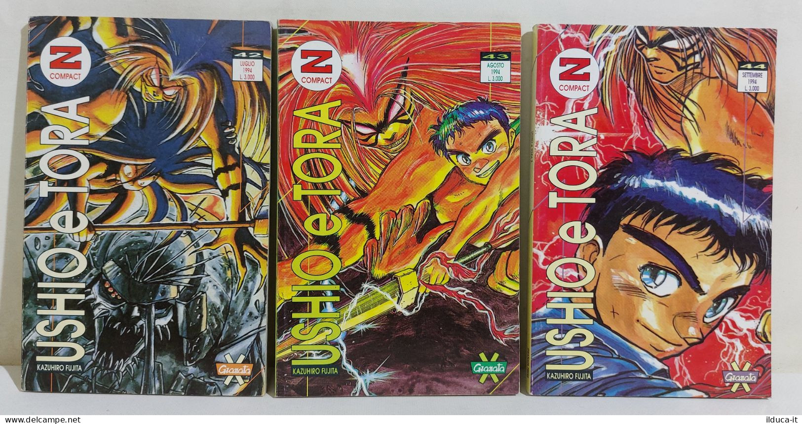 47944 Primi 3 Numeri - USHIO E TORA - Granata Press 1994 - Manga