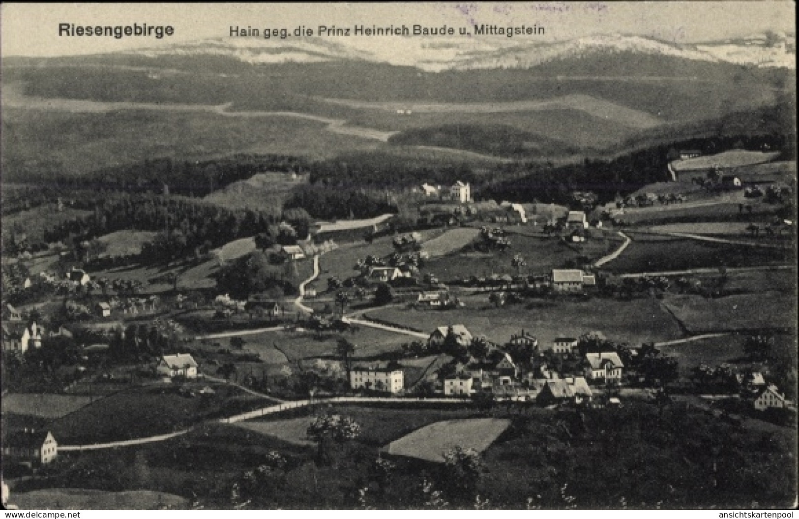 CPA Karpacz Krummhübel Riesengebirge Schlesien, Prince Heinrich Baude U. Mittagstein - Schlesien