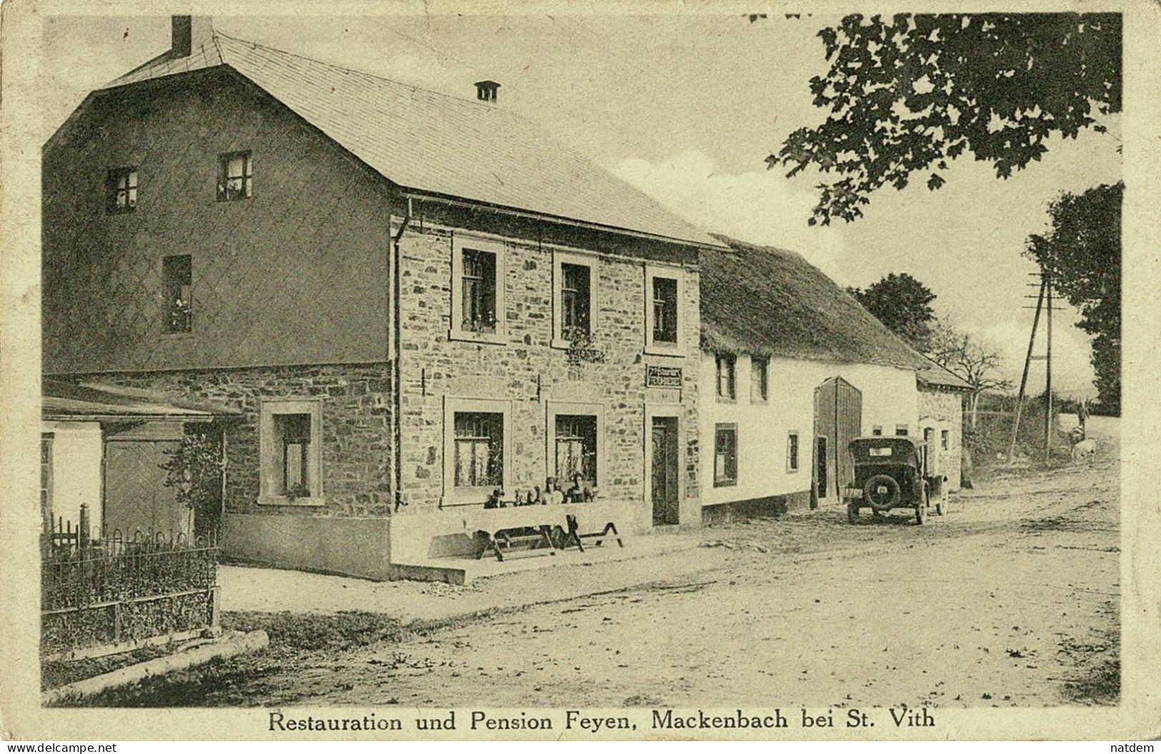 Saint Vith, Sankt Vith, Pension, Restaurant FEYEN, Mackenbach, Ph Brab, Pt Déchirure Sur Le Haut De La Carte - Sankt Vith