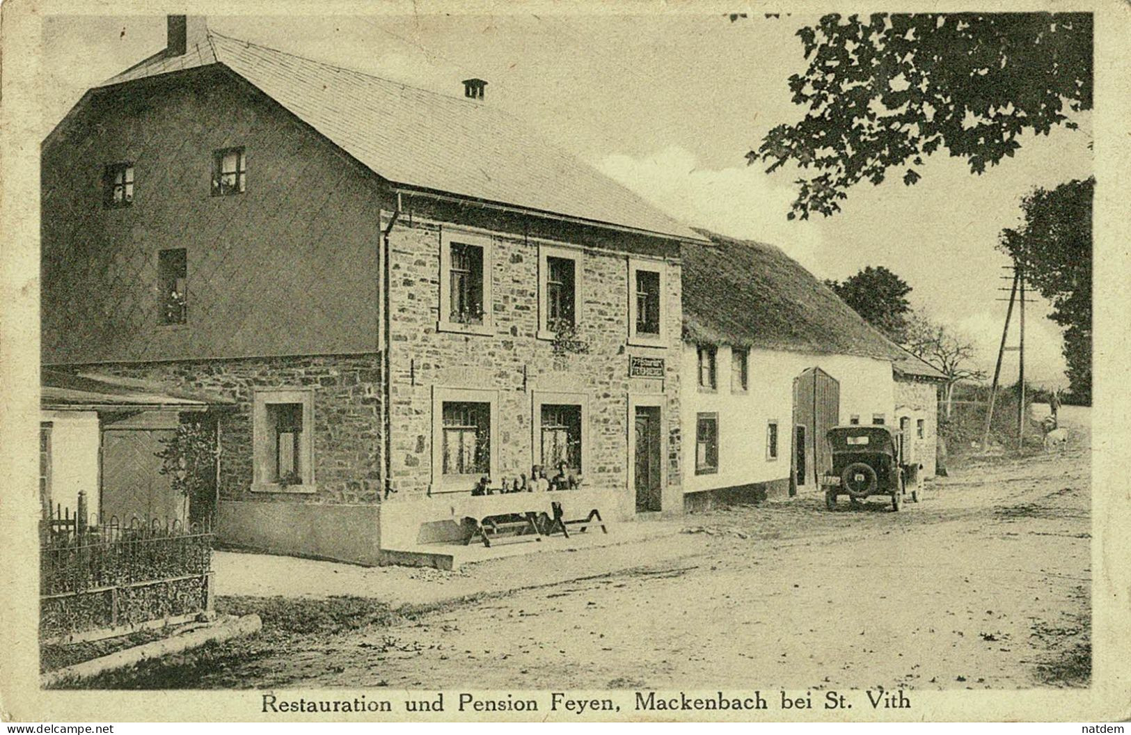 Saint Vith, Sankt Vith, Pension, Restaurant FEYEN, Mackenbach, Ph Brab, Pt Déchirure Sur Le Haut De La Carte - Saint-Vith - Sankt Vith