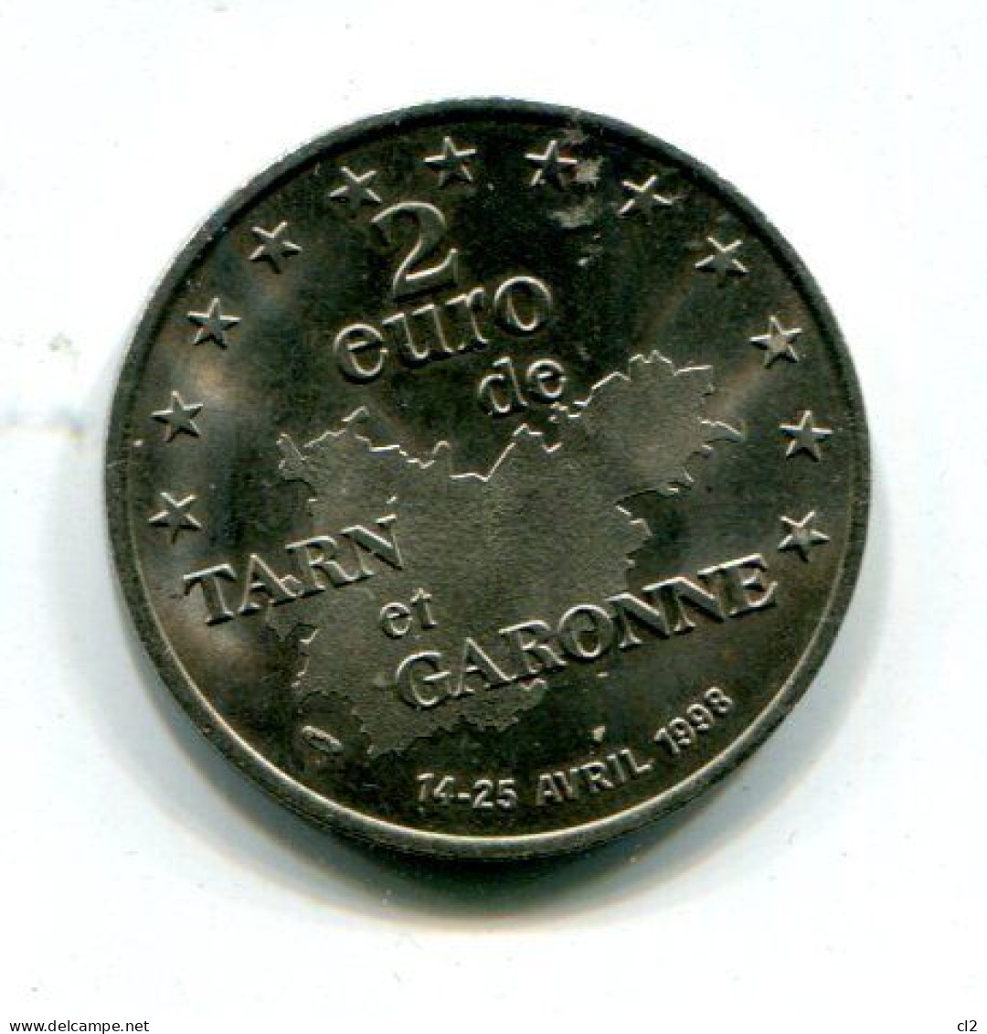 FRANCE - 2 Euros Du Tarn Et Garonne - 14-25 Avril 1998 - Euros Des Villes