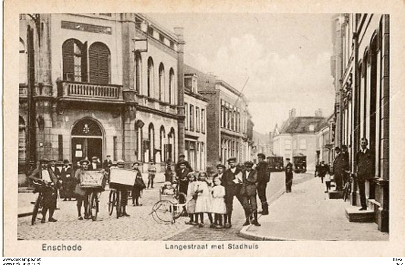 Enschede Langstraat Met Stadhuis AM3680 - Enschede