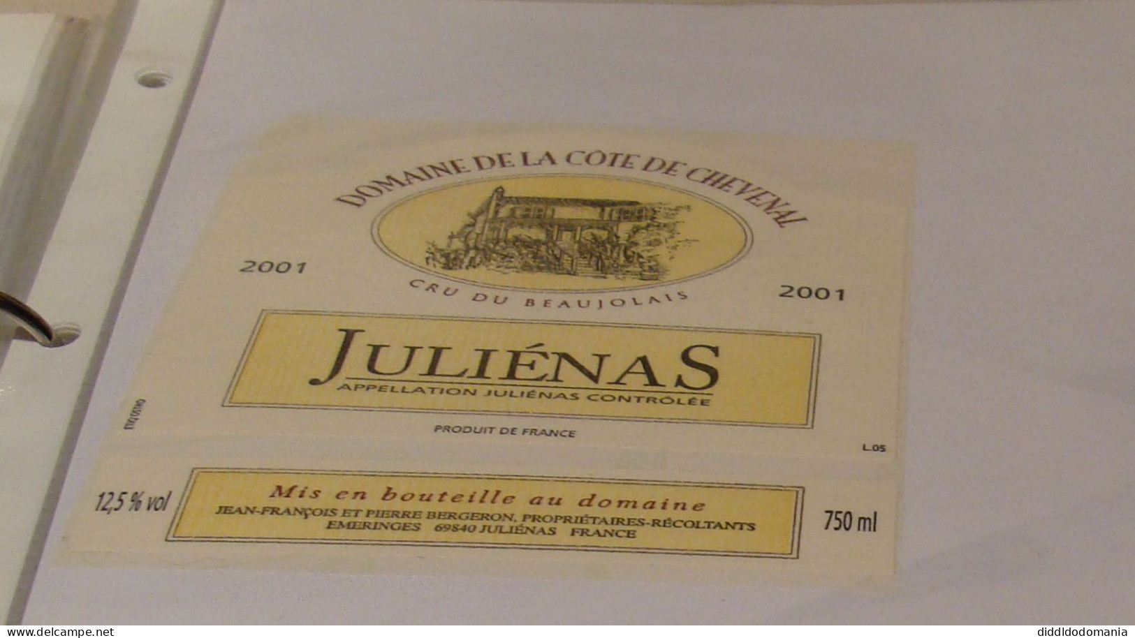 Etiquette De Vin Jamais Collée Wine Label  Weinetikett   1 Etiquettes Beaujolais Julienas Bergeron - Beaujolais