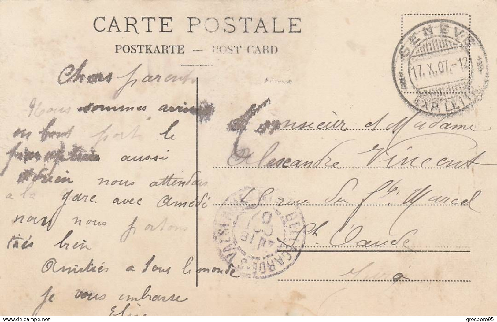 GENEVE CLINIQUE CHIRURGICALE DU PROFESSEUR DOCTEUR AUGUSTE REVERDIN 112 RUE DE CAROUGE 1907 - Carouge
