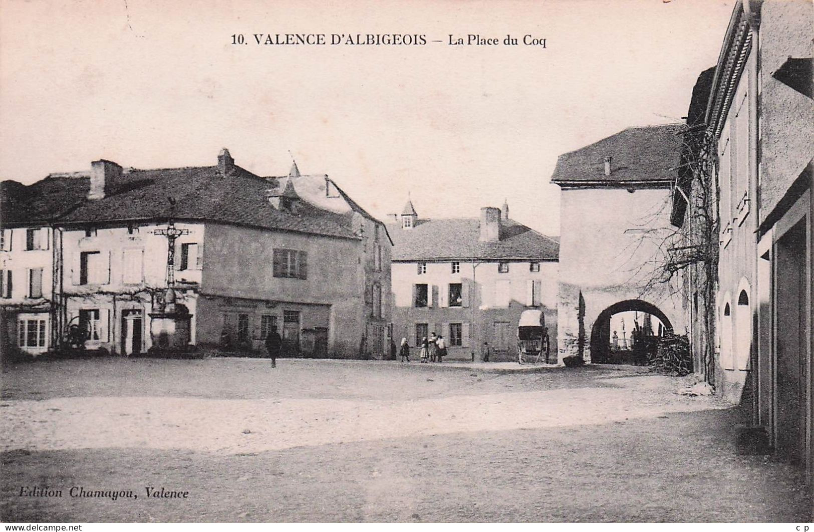 Valence D'Albigeois - La Place Du Coq   -  CPA °J - Valence D'Albigeois