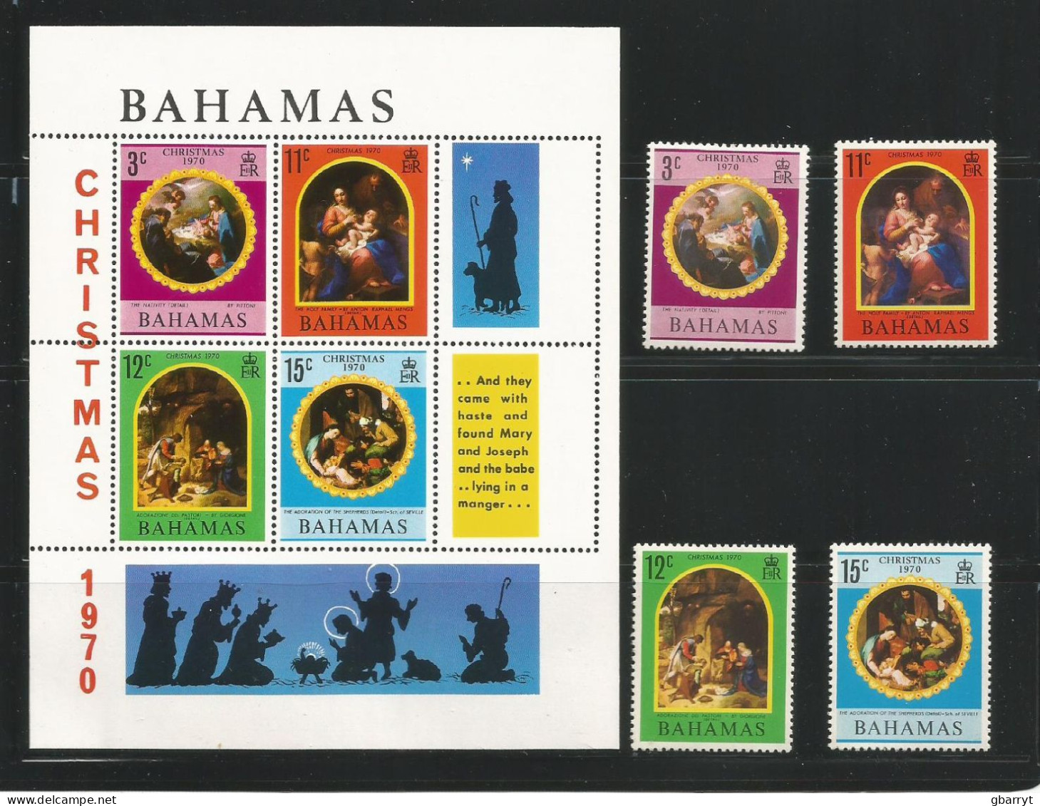 Bahamas Scott 309 - 312, 312a MNH VF .........................(dr1) - 1963-1973 Interne Autonomie