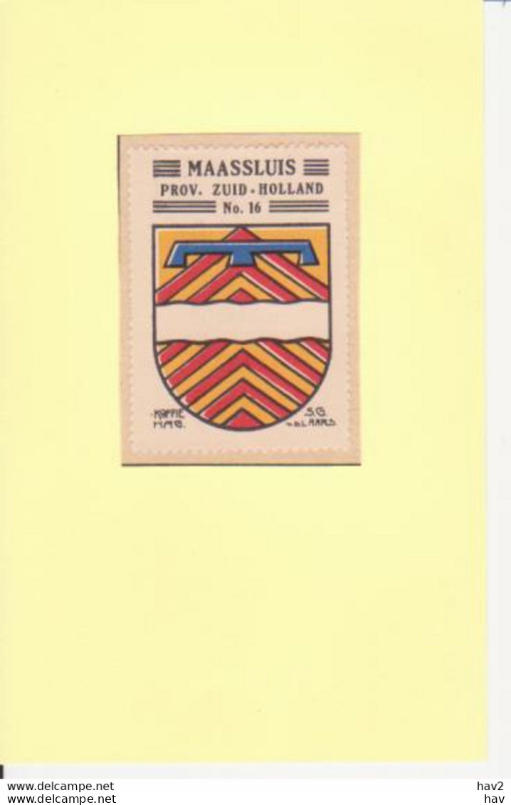 Maassluis Gemeentewapen Ca. 1925  RYW 1076 - Maassluis