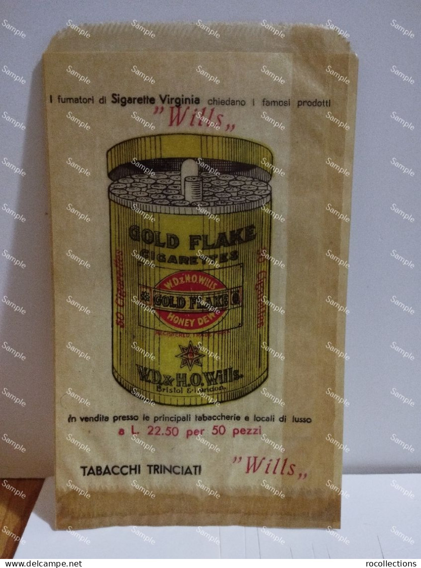 Italia Italy Cigarette Tobacco Bags WILLS Gold Flake - Empty Tobacco Boxes