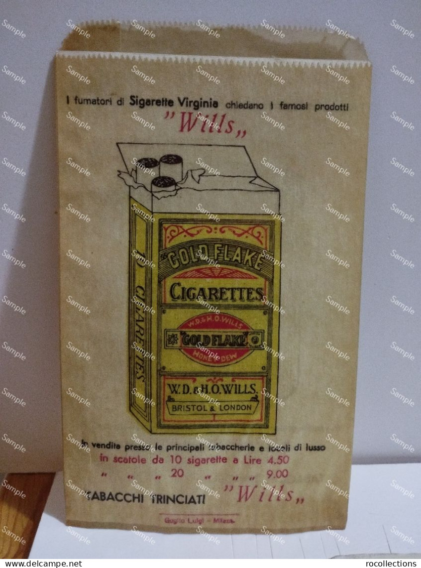 Italia Italy Cigarette Tobacco Bags WILLS Gold Flake - Empty Tobacco Boxes