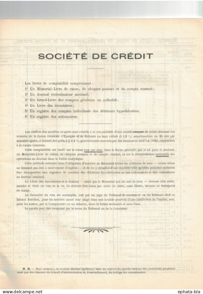 Belgique. 1927. Sociétés D'Habitations Ouvrières. CGER. 39 Pages. - Comptabilité/Gestion
