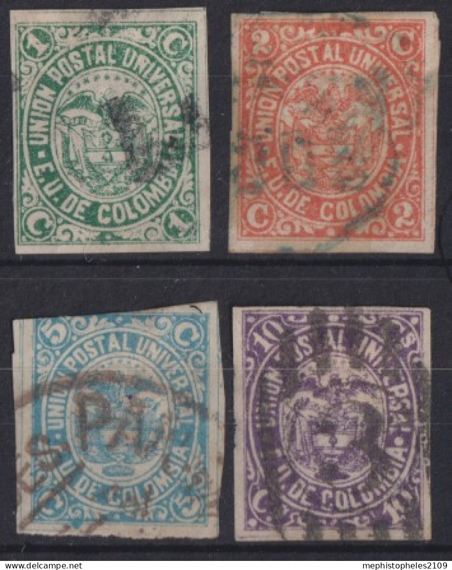COLOMBIA 1881 - Canceled - Sc# 103, 104, 106, 107 - Colombia