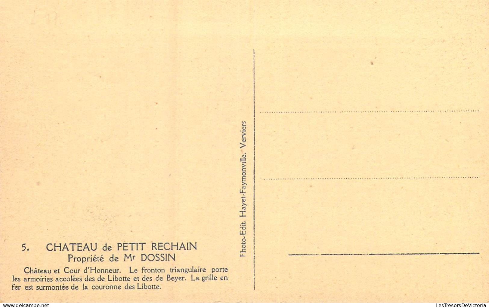 BELGIQUE - Château De Petit Rechain - Propriété De Mr Dossin - Carte Postale Ancienne - Durbuy