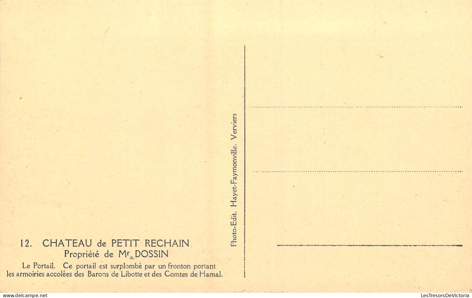 BELGIQUE - Château De Petit Rechain - Propriété De Mr Dossin - Carte Postale Ancienne - Durbuy