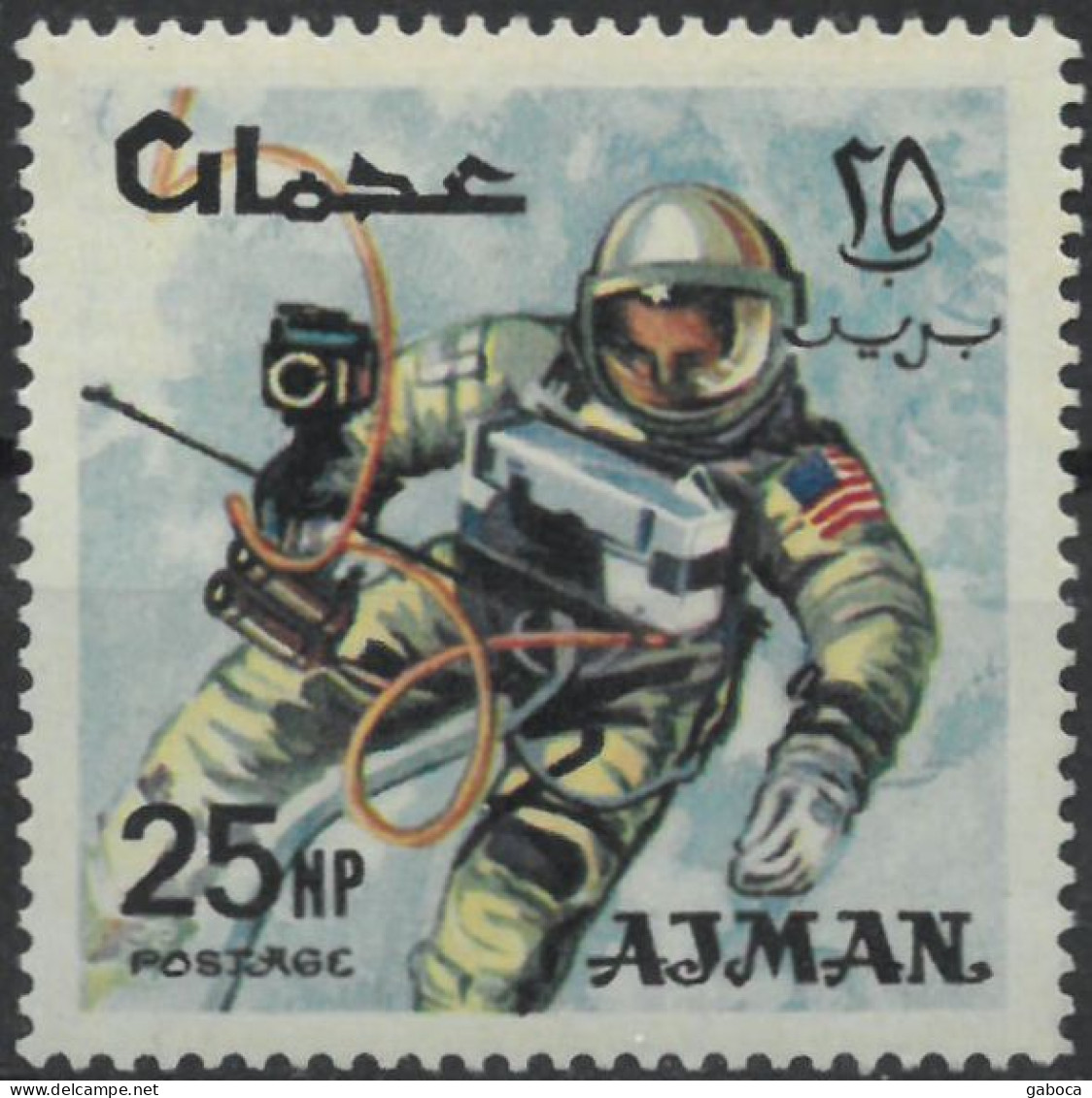 C4753 Space Spacetravel Astronaut Telecom Satellite Flag Planet 1xSet+14xStamp Used Lot#581