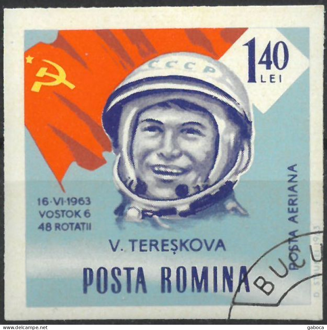 C4753 Space Spacetravel Astronaut Telecom Satellite Flag Planet 1xSet+14xStamp Used Lot#581