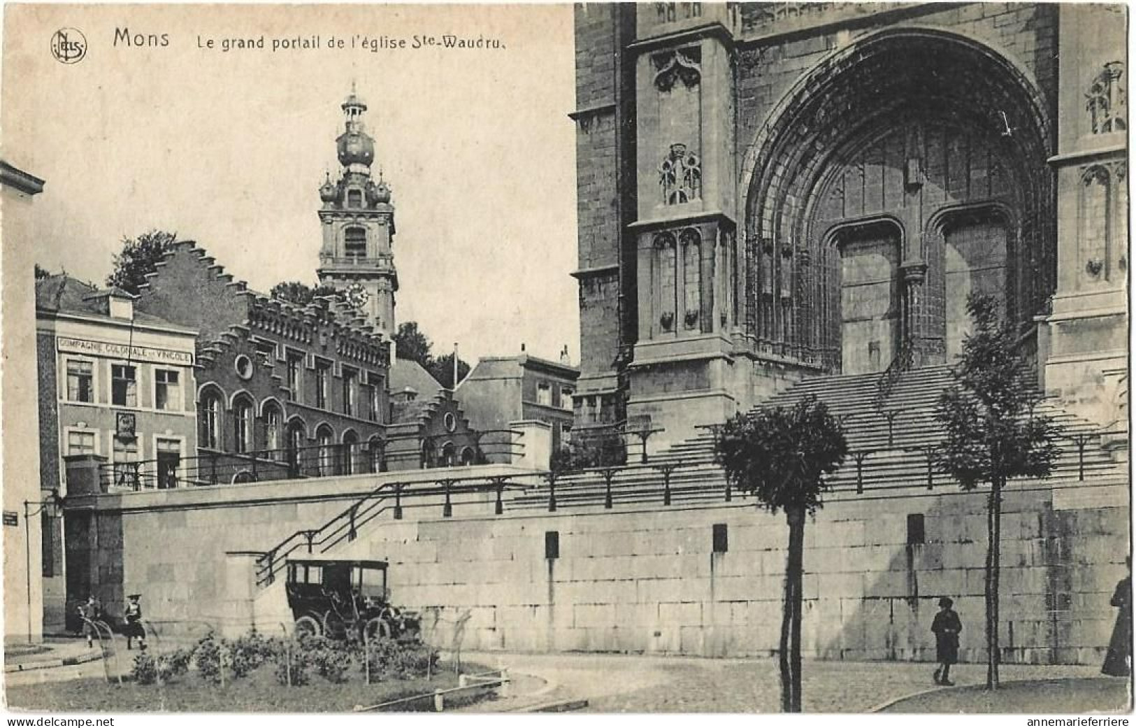 Mons Le Grand Portail De L'Eglise Ste.Waudru - Mons