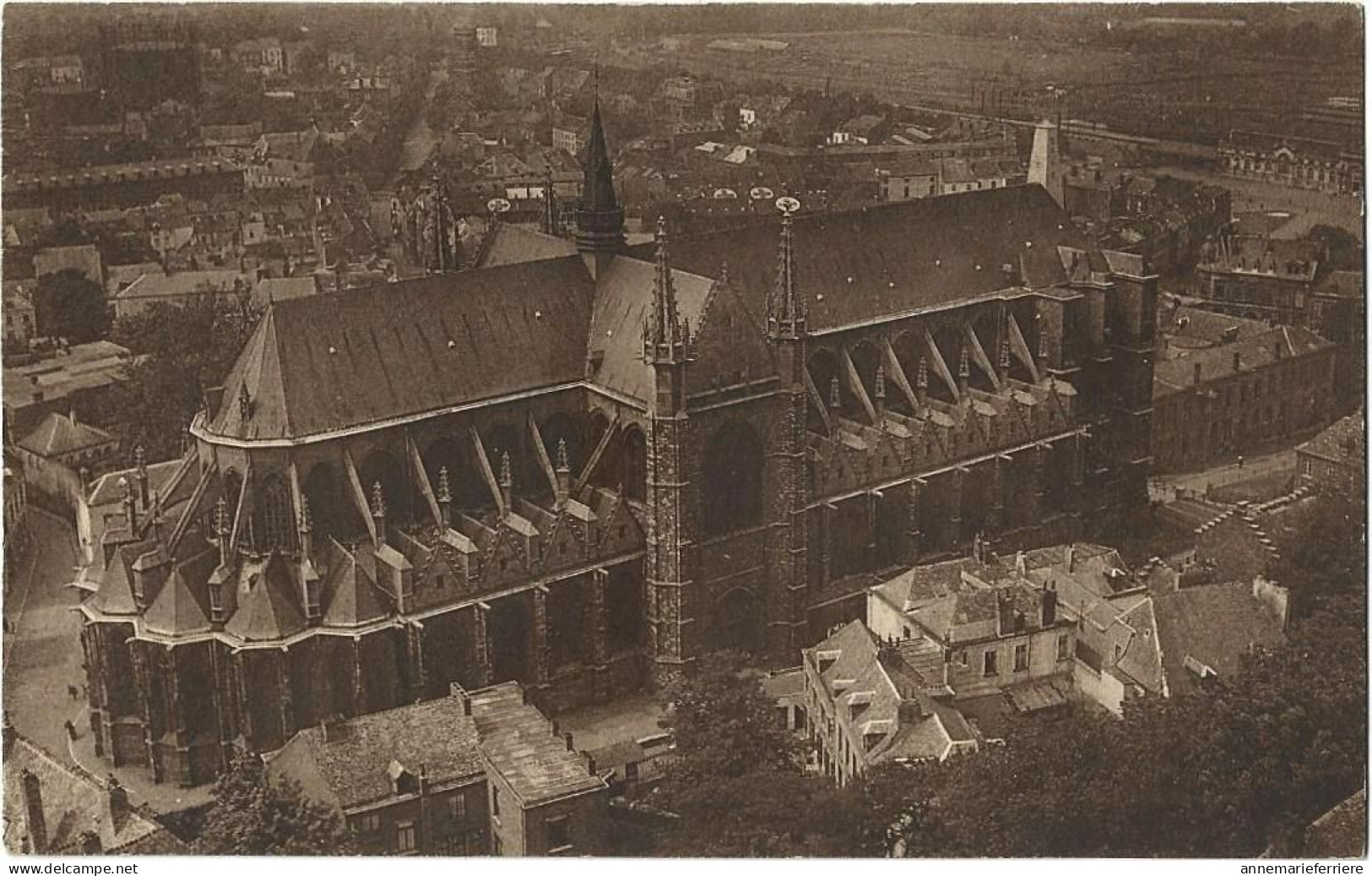 Mons Vue Panoramique De La Collégiale Ste.Waudru - Mons