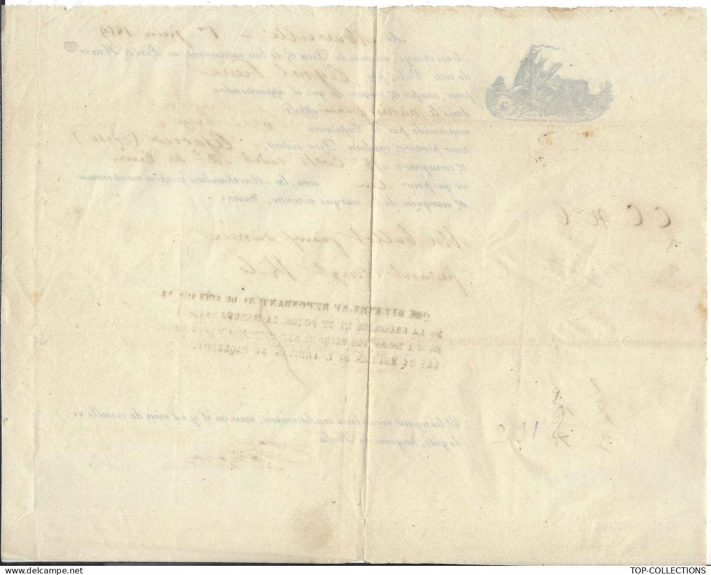 1859 CONNAISSEMENT BILL OF LADING   Marseille > Ajaccio  Capitaine Pozzo Di Borgo V.HISTORIQUE SUR  FAMILLE Corse - 1800 – 1899