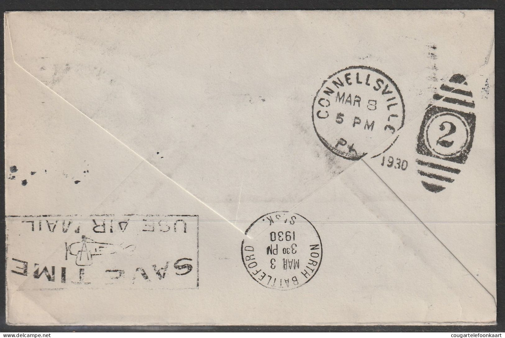 1930, First Flight Cover, Edmonton-North Battleford - Erst- U. Sonderflugbriefe