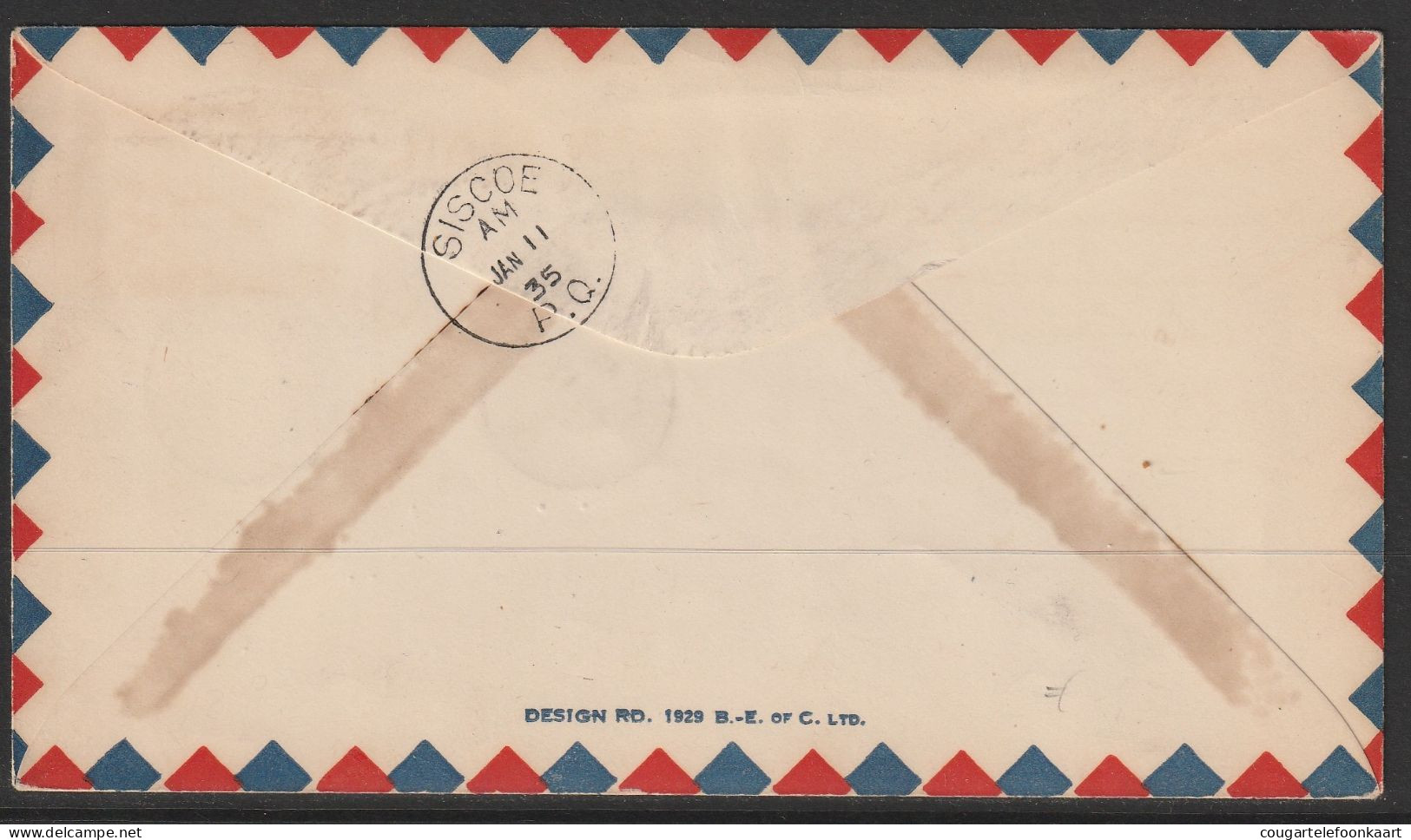 1935, First Flight Cover, Bourlamaque-Siscoe - First Flight Covers