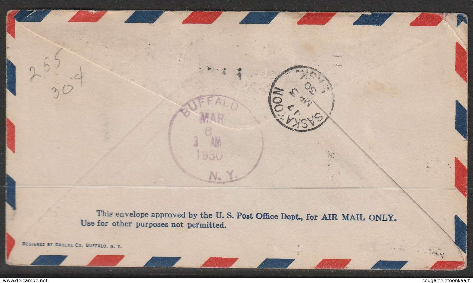 1930, First Flight Cover, Edmonton-Saskatoon - Primi Voli