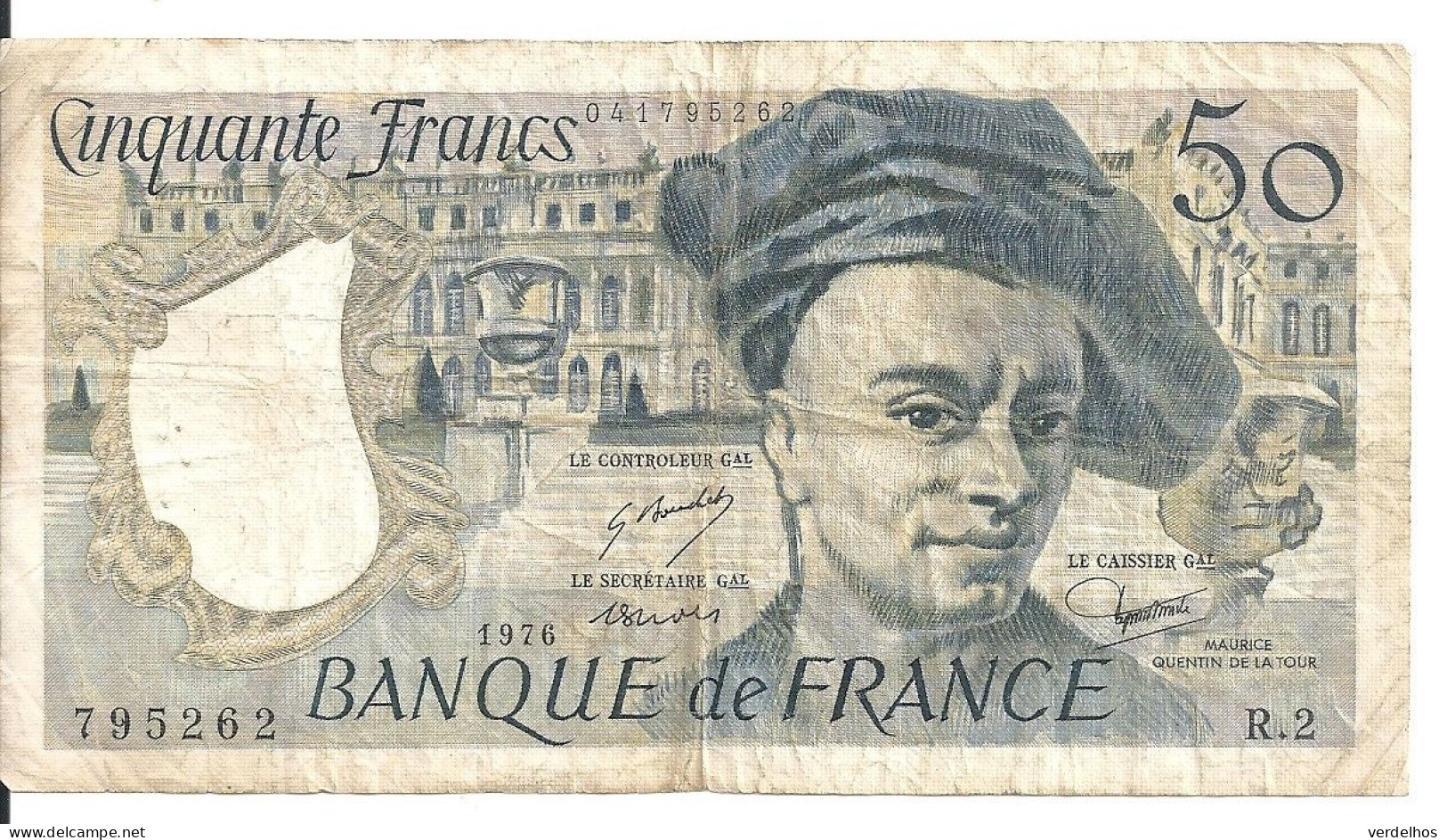 FRANCE 50 FRANCS 1976 VF P 152 A - 50 F 1976-1992 ''quentin De La Tour''