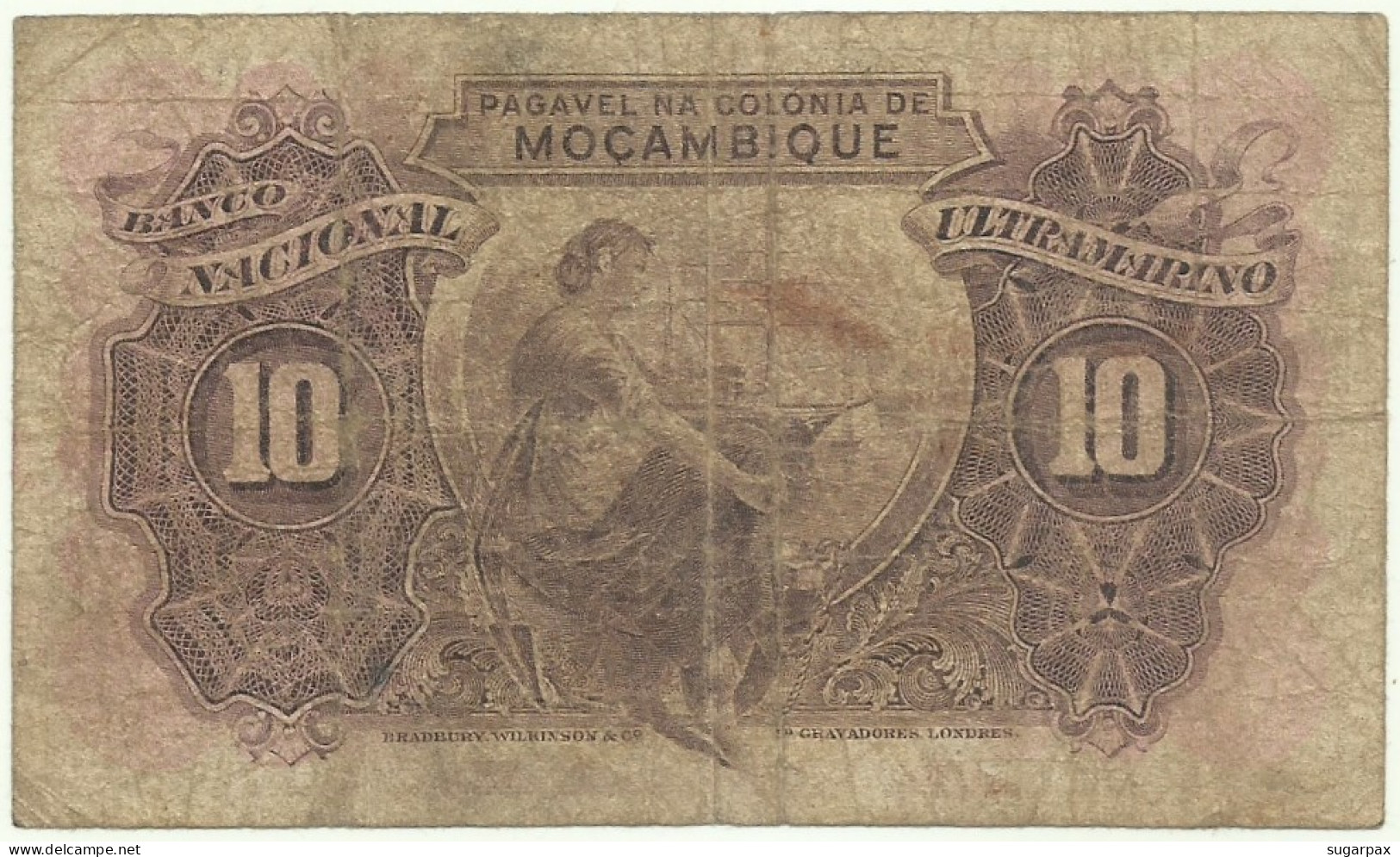 MOZAMBIQUE - 10 ESCUDOS - 29.11.1945 - P 95 - Seal Type III - ANTÓNIO ENNES - PORTUGAL - Mozambico