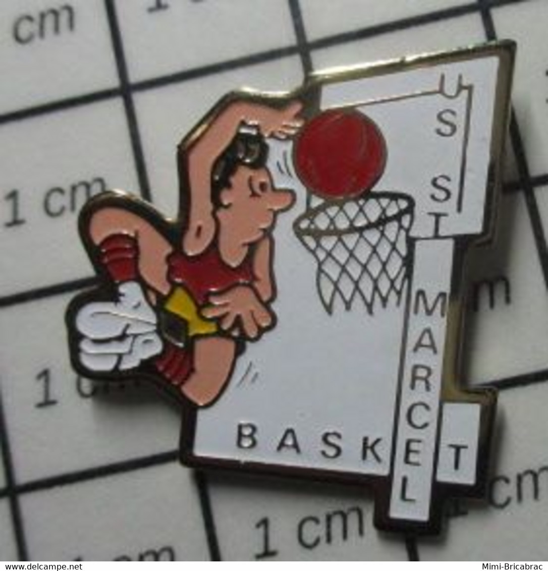 116c Pin's Pins / Beau Et Rare / SPORTS / CLUB BASKET-BALL SAINT-MARCEL - Basketball