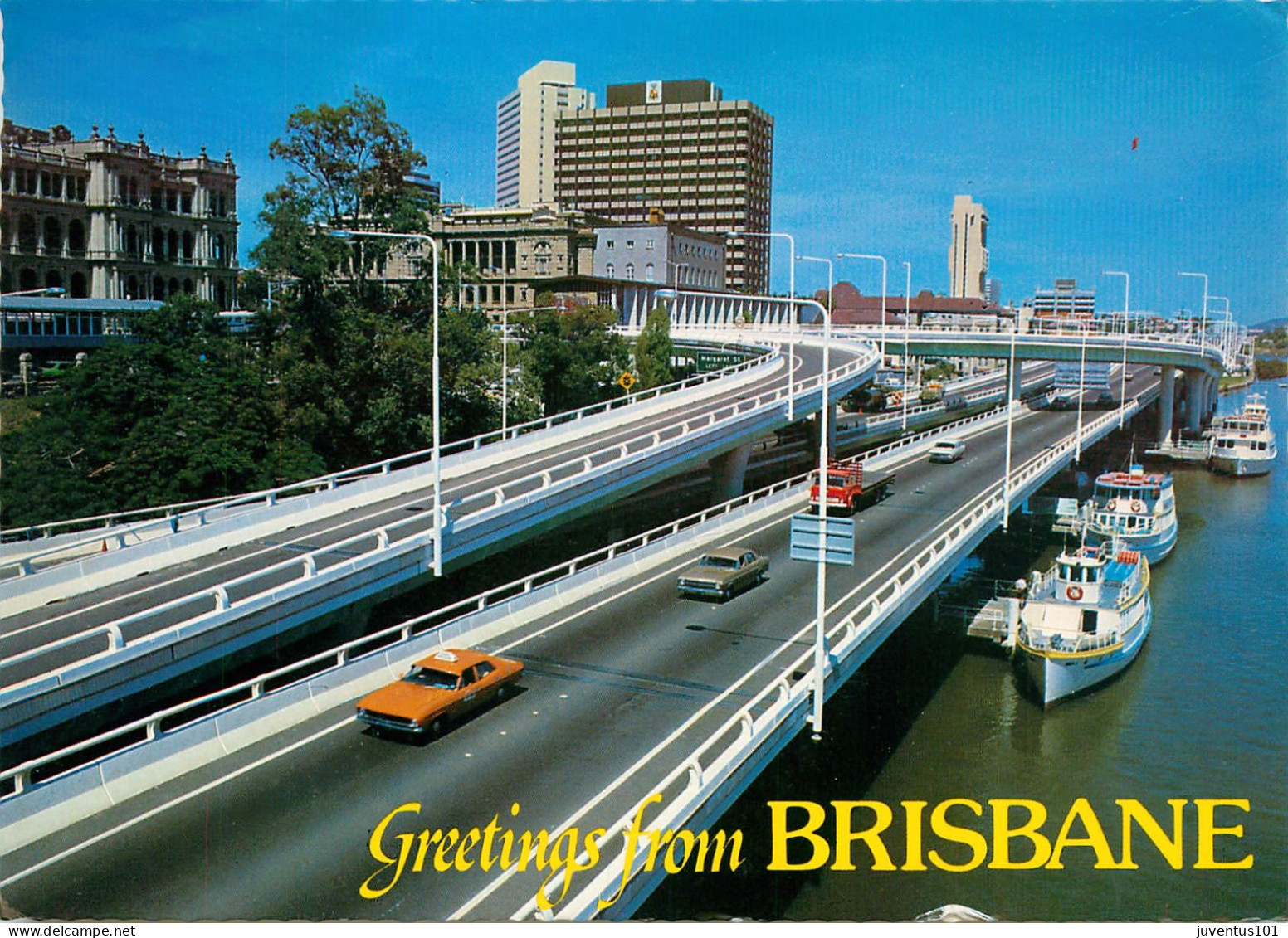CPSM Greetings From Brisbane-Beau Timbre    L2323 - Brisbane