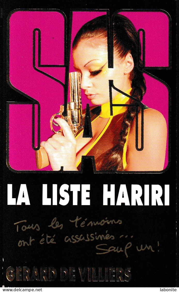 S.A.S N°181  La Liste Hariri.   Aux Editions Malko Productions  Edition 2009 Livraison Suivie, Gratuite. - SAS