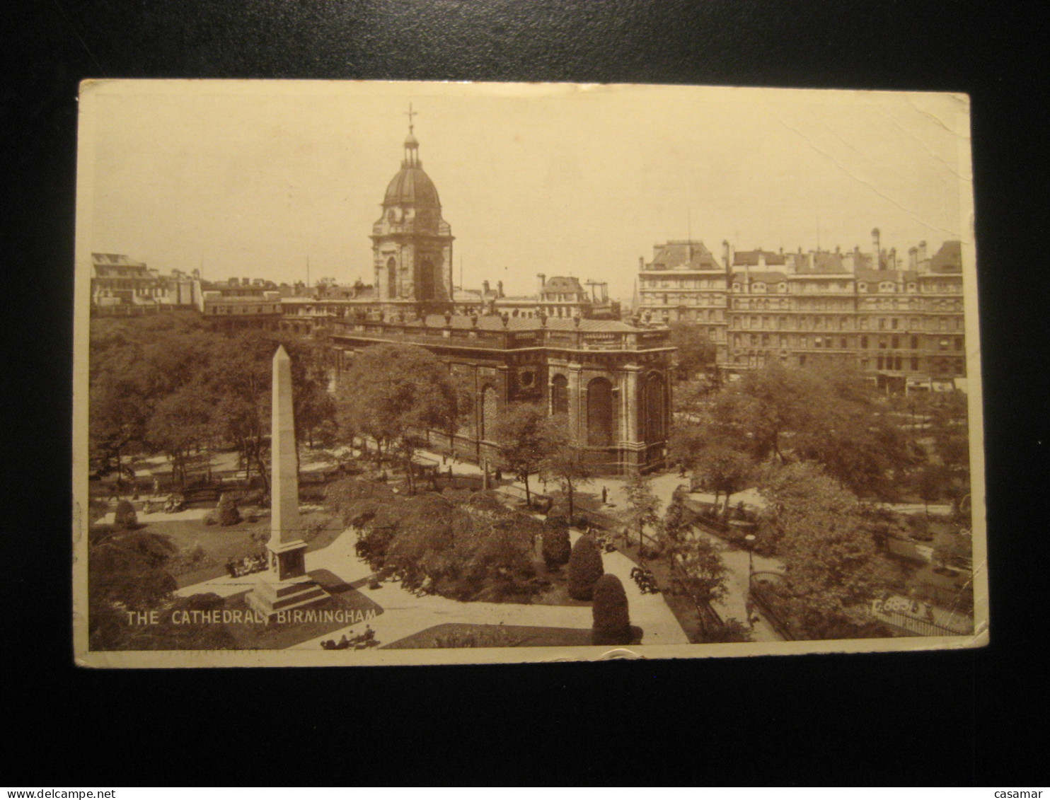 BIRMINGHAM The Cathedral 1949 Cancel To Barcelona Spain Warwickshire West Midlands England UNITED KINGDOM Postcard - Birmingham