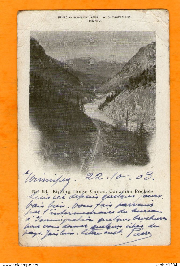 KICKING HORSE CANON .CANADIAN ROCKIES - 1903 - - Sonstige & Ohne Zuordnung