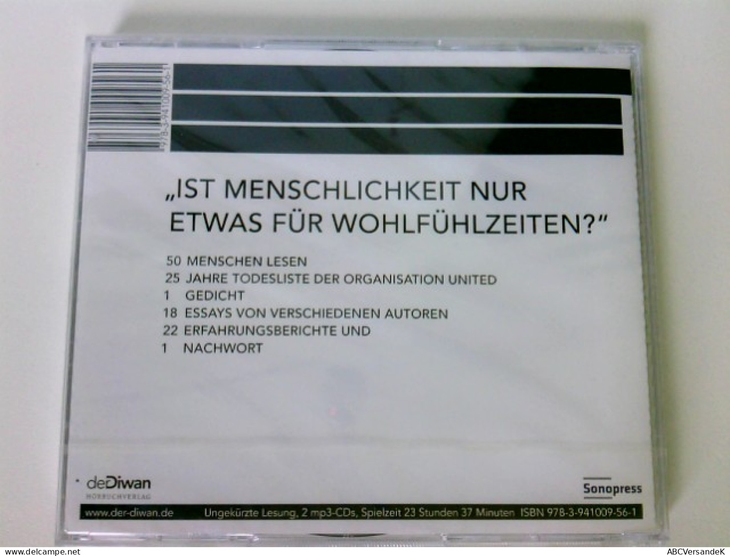 Todesursache: Flucht: Eine Unvollständige Liste: Eine Unvollständige Liste, Lesung. 2 Mp3 CDs - CD