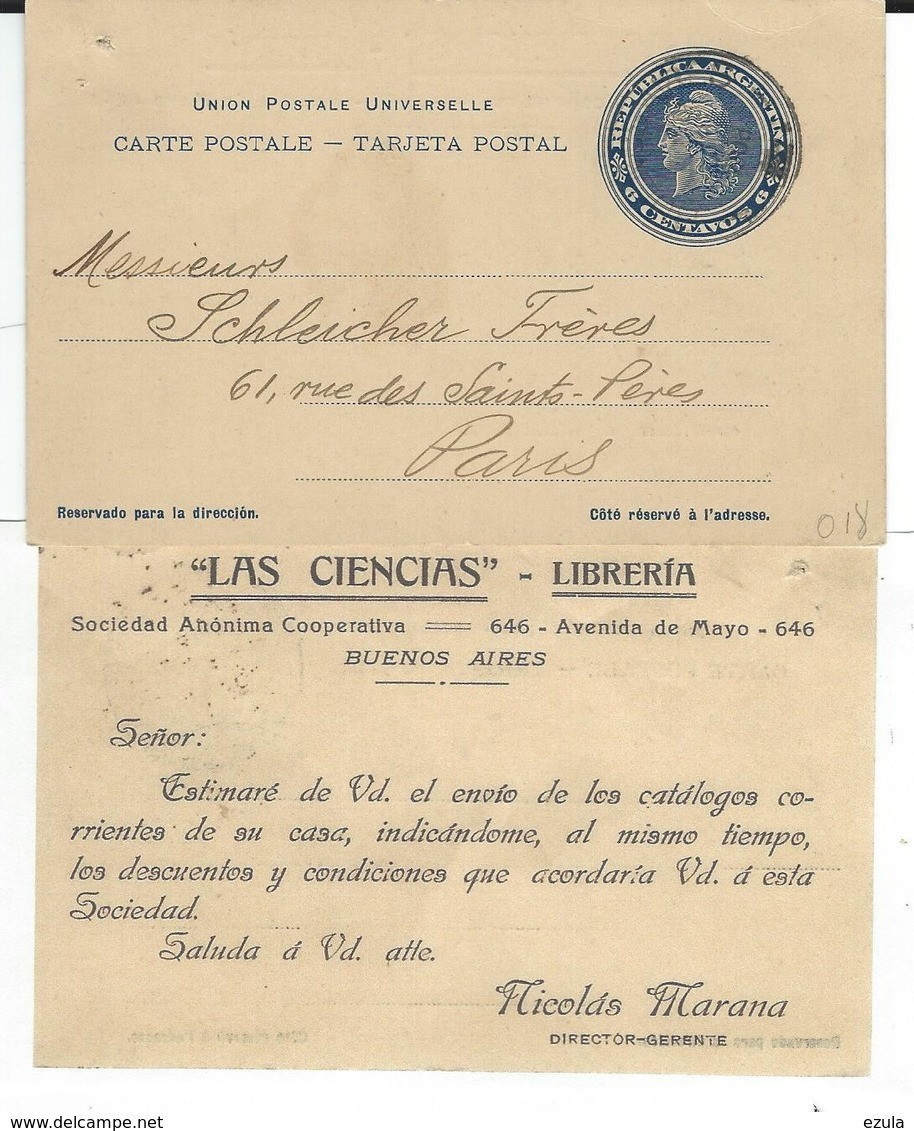 Argentine Entier Carte Commercial Belle Carte Bonne état - Prephilately