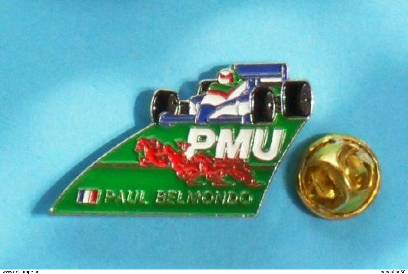 1 PIN'S //   ** SPORT AUTO / PAUL BELMONDO / SPONSOR PMU ** - F1