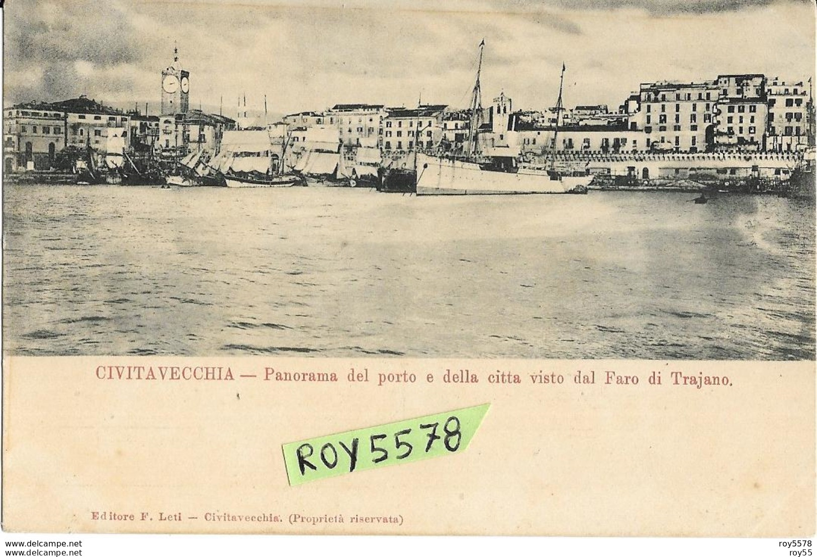 Lazio-civitavecchia Panorama Del Porto E Della Citta Visto Dal Faro Trajano Primissimi 900 - Civitavecchia