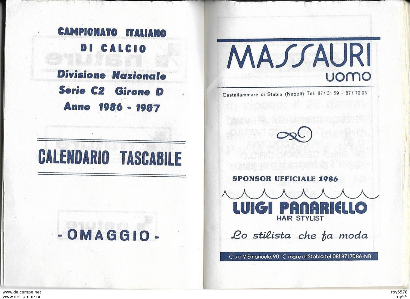 Campania-napoli-castellammare Di Stabia Manuale Tascabile Calcio 1986 (9x12- Vedi Varie Scansioni) - Castellammare Di Stabia