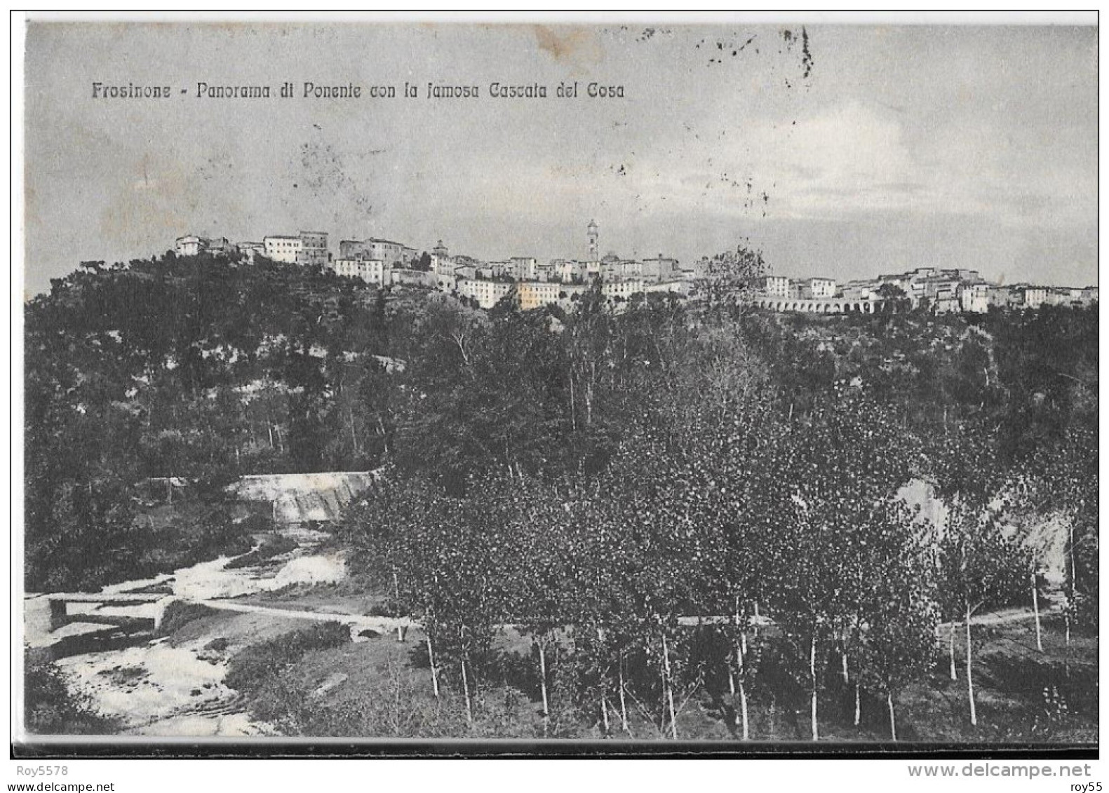 LAZIO-FROSINONE VEDUTA PANORAMA DI PONENTE  CASCATA DEL COSA - Frosinone