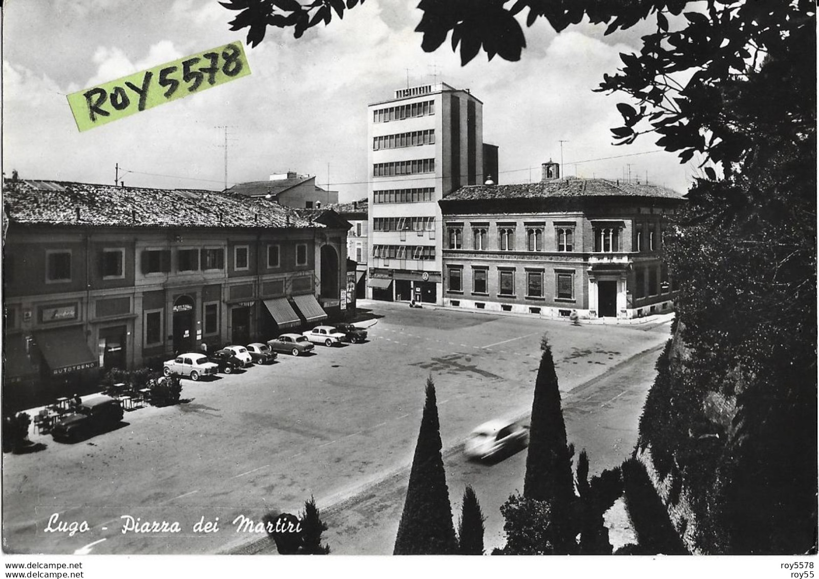 Emilia Romagna-ravenna-lugo Piazza Dei Martiri Animata Veduta Anni 50 60 - Other & Unclassified