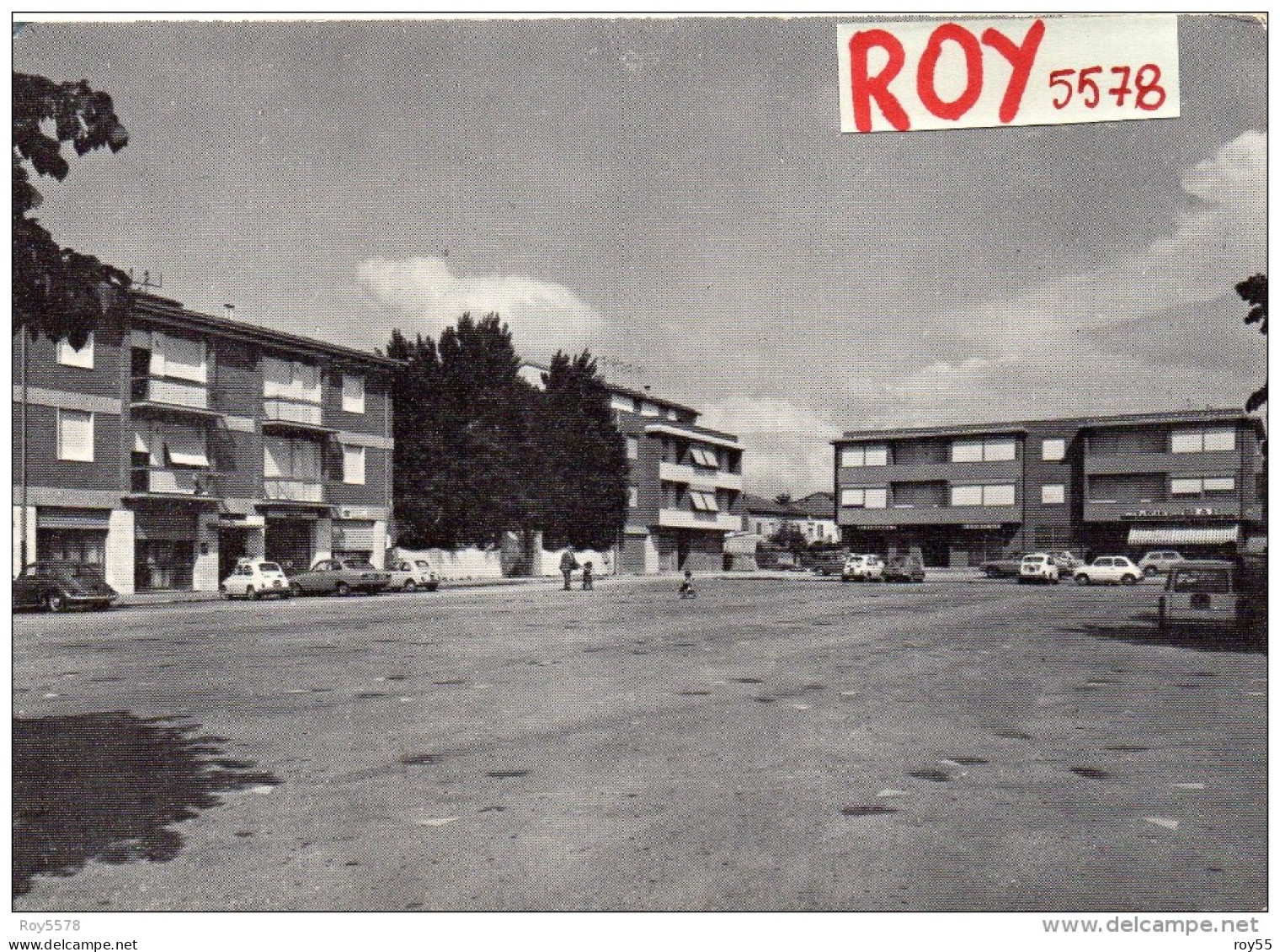 Toscana-pisa-navacchio Veduta Piazza Interna Di Navacchio Anni 50 - Sonstige & Ohne Zuordnung