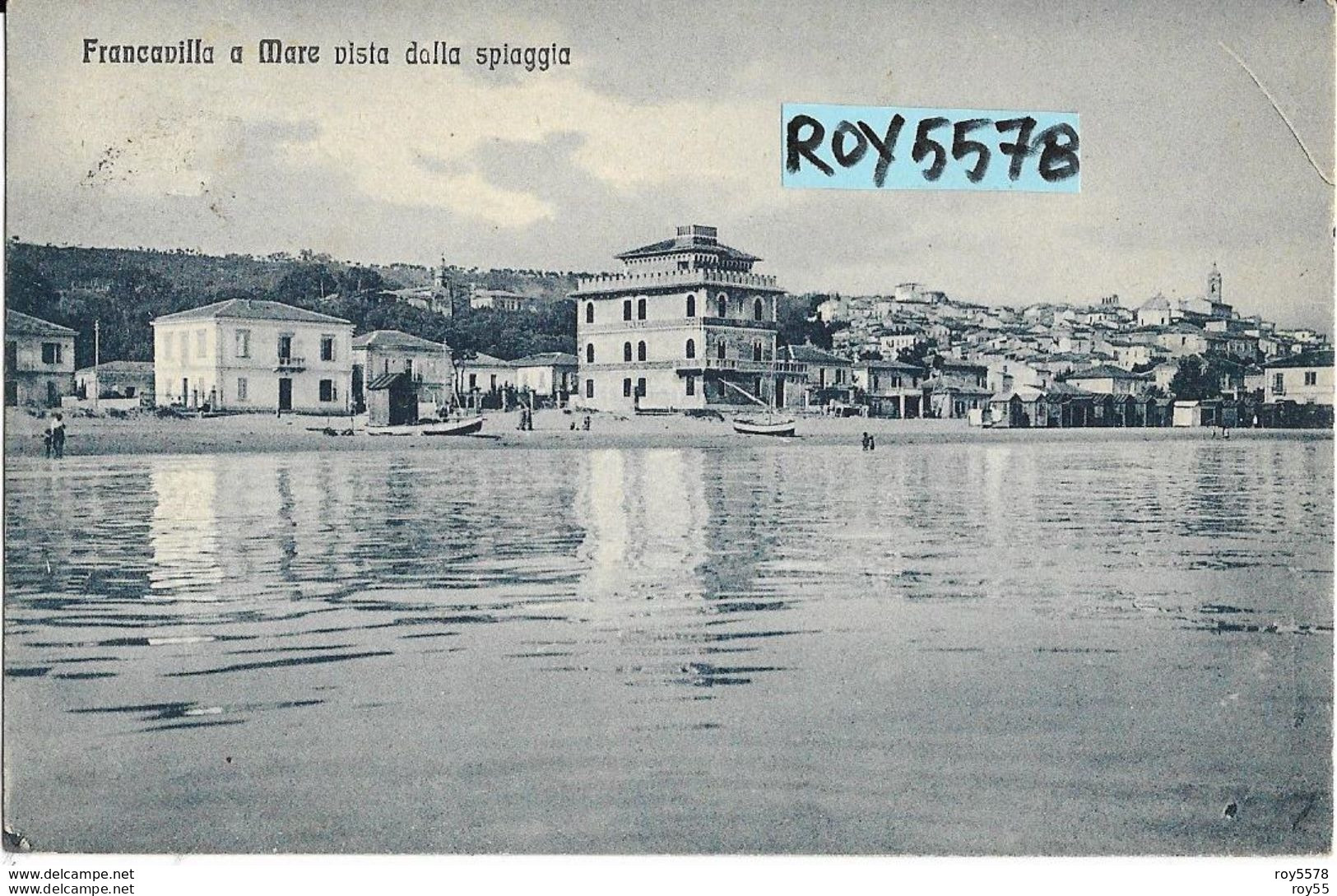 Abruzzo-chieti-francavilla A Mare Vista Da Mare Veduta Spiaggia Anni 20 30 - Sonstige & Ohne Zuordnung