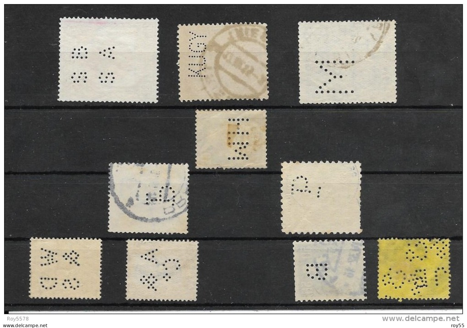 Word Stamps Perfins  Francobolli Mondiali Perfin (numero Dieci) - Andere & Zonder Classificatie