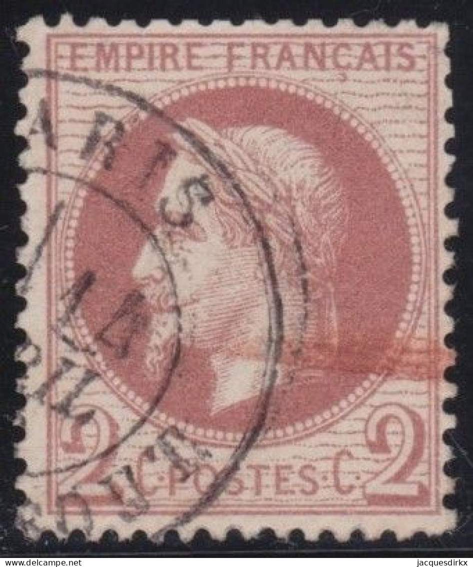 France  .  Y&T   .   26  (2 Scans)     .     O   .    Oblitéré - 1863-1870 Napoleon III With Laurels