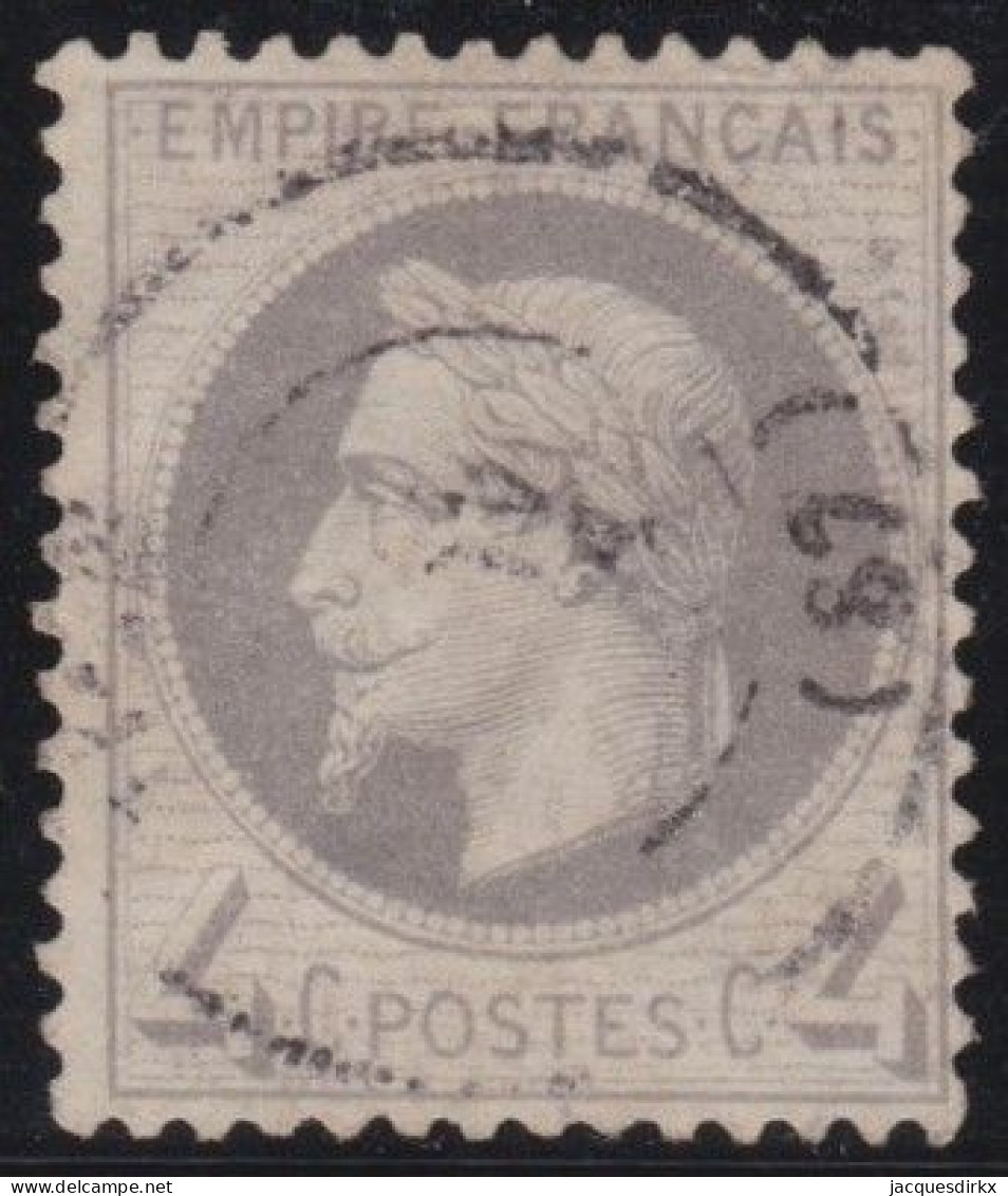 France  .  Y&T   .   27  (2 Scans)      .     O   .    Oblitéré - 1863-1870 Napoleon III With Laurels