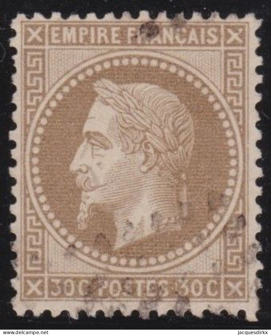 France  .  Y&T   .   30     .     O   .    Oblitéré - 1863-1870 Napoléon III Lauré