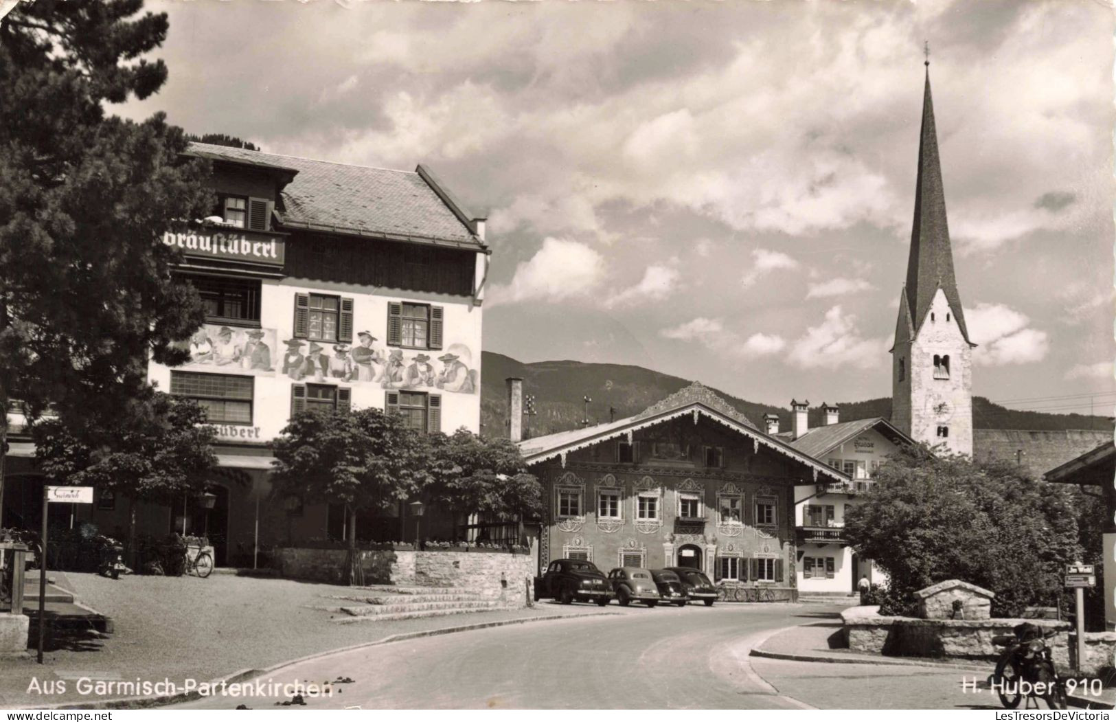 ALLEMAGNE - Aus Garmisch Partenkirchen - Clocher - Village  - Carte Postale Ancienne - Garmisch-Partenkirchen