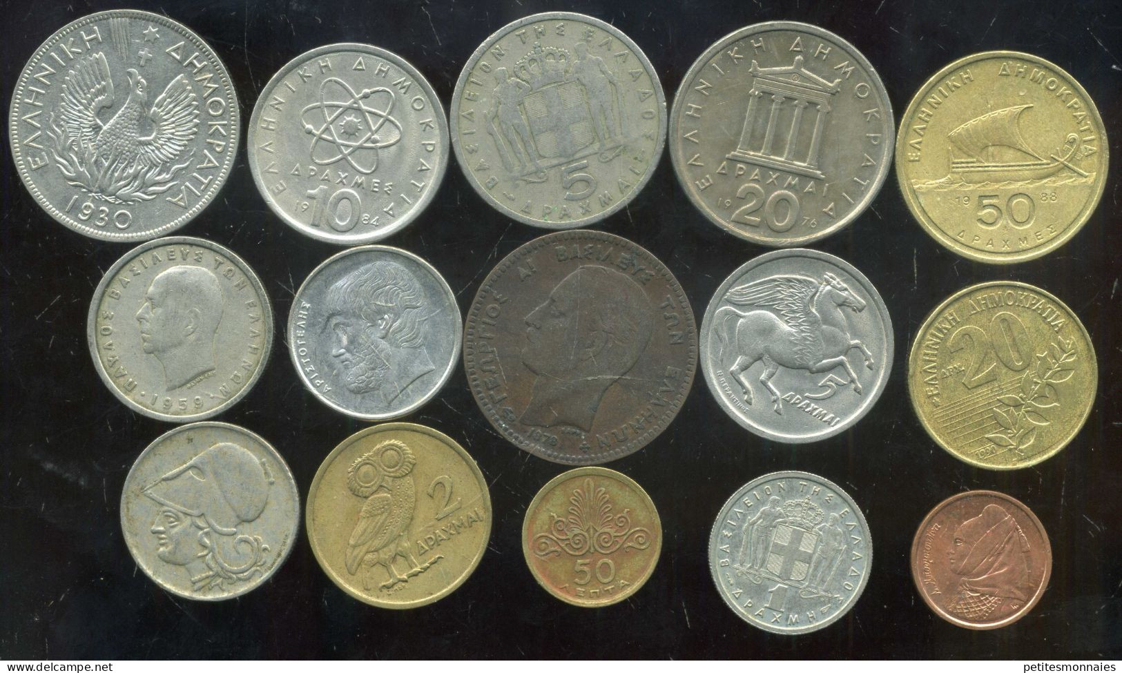 GRECE  Lot De 15  Monnaies  (  297 ) - Kilowaar - Munten