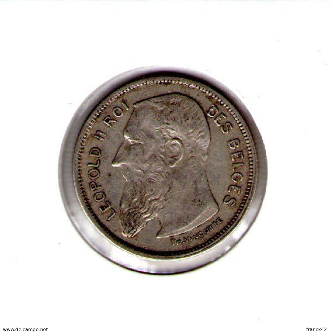 Belgique. 2 Francs. 1909. Léopold II - 2 Frank